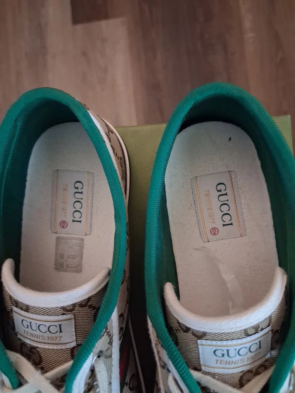 Gucci Beige GG Canvas Low-Top Sneakers